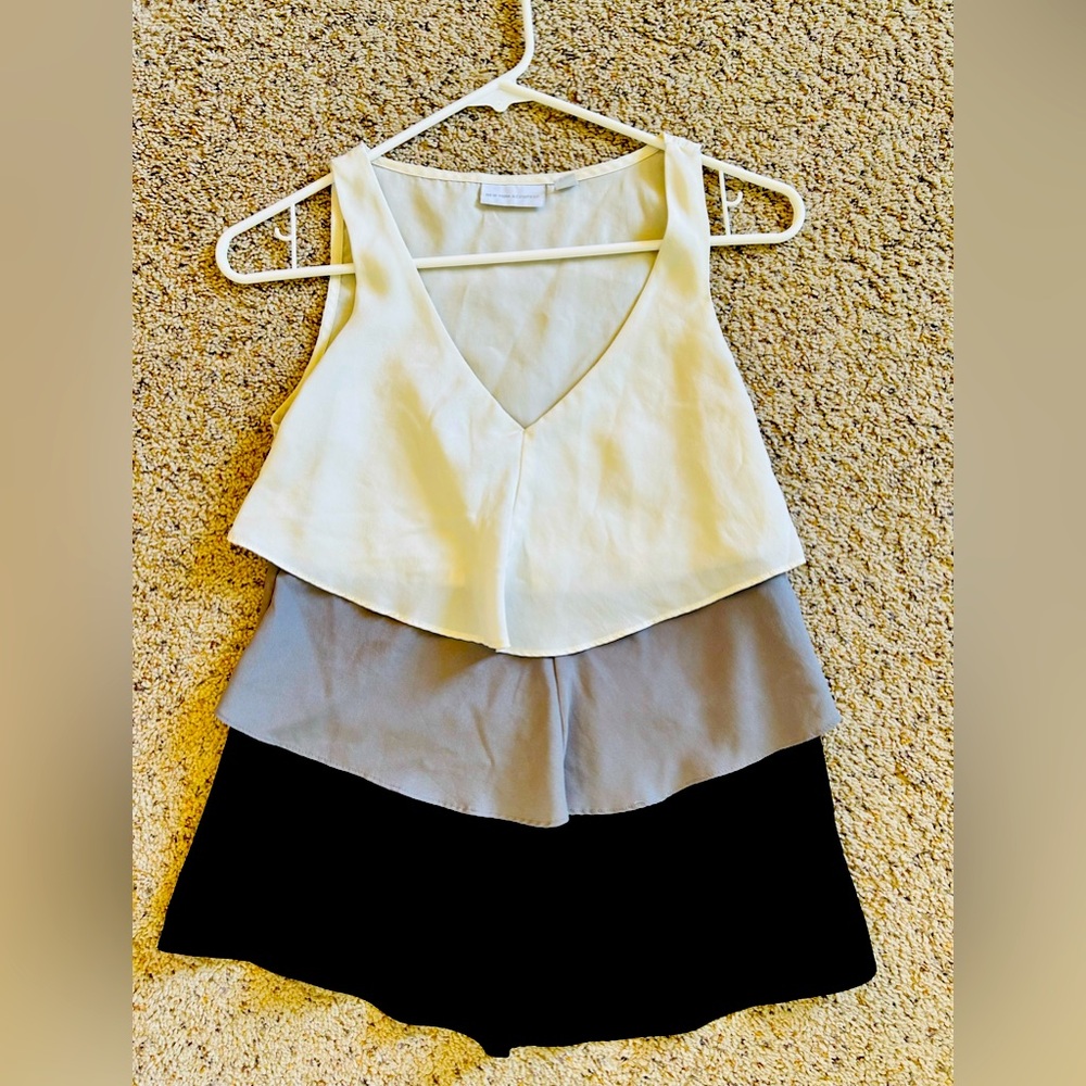 New York and Company women’s sleeveless, ruffle top